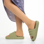 Дамски чехли зелени от синтетичен материал  Dorothy