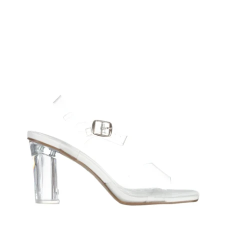 Дамски сандали  бели  от синтетичен материал  Vanessa