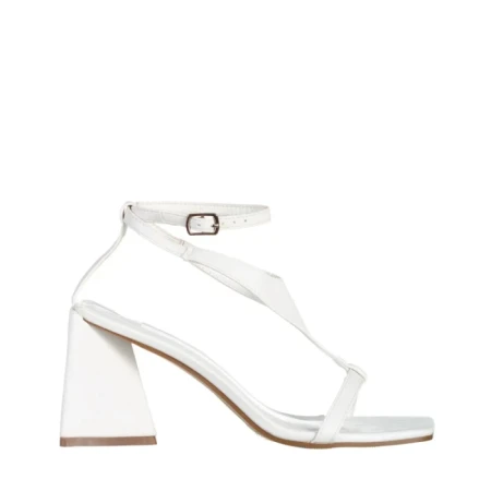 Дамски сандали  бели  от еко кожа  Francine