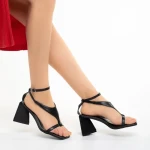 Дамски сандали  черни  от еко кожа  Francine
