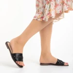 Дамски чехли  черни  от еко кожа  Railey