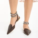 Дамски обувки  кафяви  от еко кожа  Becky