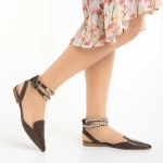 Дамски обувки  кафяви  от еко кожа  Becky