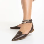 Дамски обувки  кафяви  от еко кожа  Becky