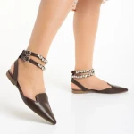 Дамски обувки  кафяви  от еко кожа  Becky