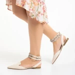 Дамски обувки  бежови  от еко кожа  Becky