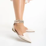 Дамски обувки  бежови  от еко кожа  Becky