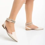 Дамски обувки  бежови  от еко кожа  Becky