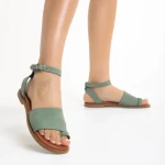 Дамски сандали  зелени от естествена кожа  Danessa