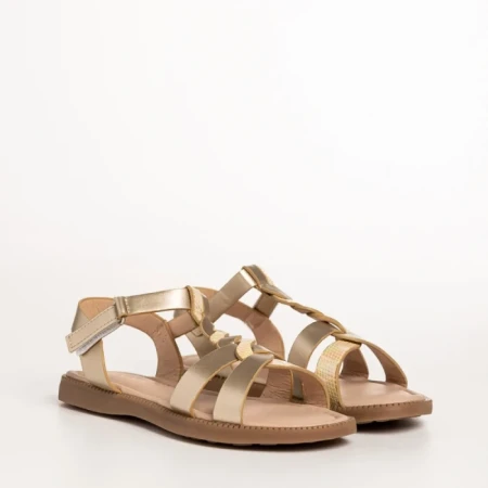 Детски сандали  златисти  от еко кожа  Linda