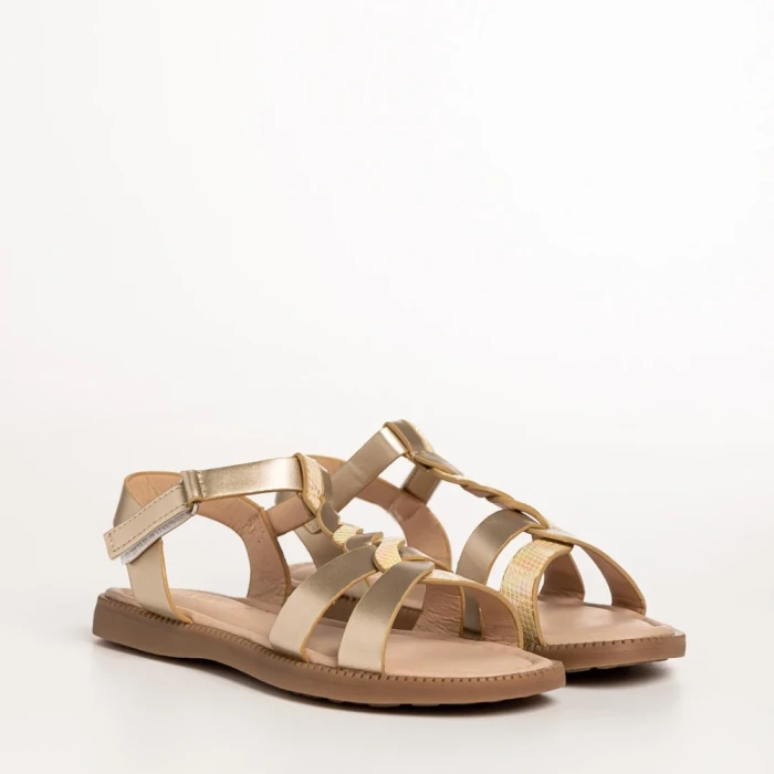 Детски сандали  златисти  от еко кожа  Linda