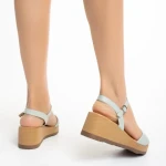 Дамски сандали  зелени от еко кожа Yadira