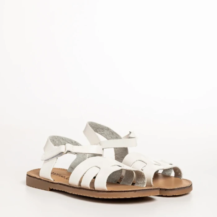 Детски сандали бели  от еко кожа  Kristen