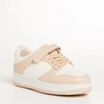 Детски спортни обувки розови с бяло от еко кожа Neal