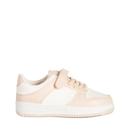 Детски спортни обувки розови с бяло от еко кожа Neal