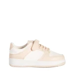 Детски спортни обувки розови с бяло от еко кожа Neal