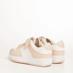 Детски спортни обувки розови с бяло от еко кожа Neal