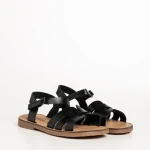 Детски сандали  черни  от еко кожа  Kristen