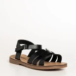 Детски сандали  черни  от еко кожа  Kristen