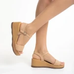 Дамски сандали камел  от еко кожа Yadira