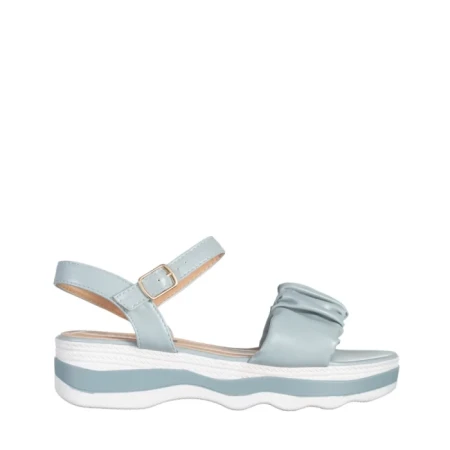 Дамски сандали  сини от еко кожа Wilda