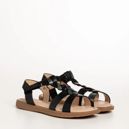 Детски сандали  черни  от еко кожа  Linda