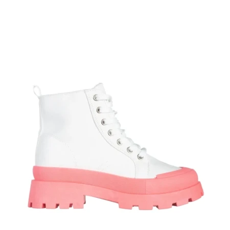 Дамски кецове  бели с цикламено от текстилен материал  Vanisha