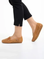 Дамски мокасини камел от еко кожа  Lakaya