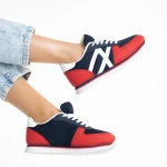 Дамски спортни обувки  Cery сини с червено