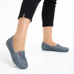 Дамски мокасини сини от еко кожа  Cartina