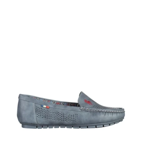 Дамски мокасини сини от еко кожа  Cartina