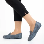 Дамски мокасини сини от еко кожа  Cartina