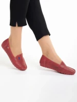 Дамски мокасини червени от еко кожа  Cartina