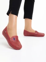 Дамски мокасини червени от еко кожа  Cartina