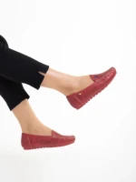 Дамски мокасини червени от еко кожа  Cartina