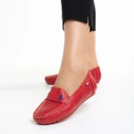 Дамски мокасини червени  от еко кожа  Lakaya