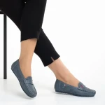 Дамски мокасини сини от еко кожа  Lakaya