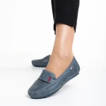 Дамски мокасини сини от еко кожа  Lakaya