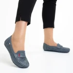 Дамски мокасини сини от еко кожа  Lakaya