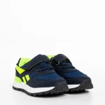 Детски спортни обувки  сини със зелено  от текстилен материал  Venetta