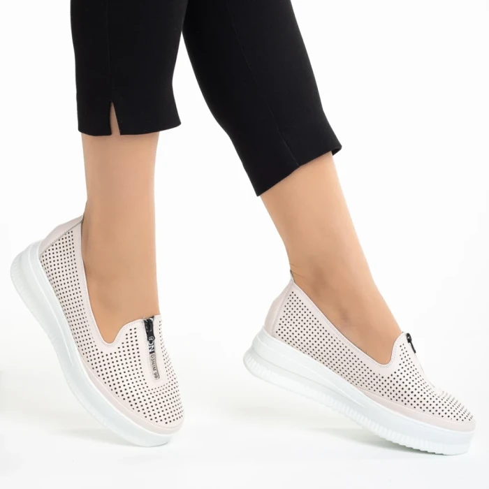 Всекидневни дамски обувки  розови  от еко кожа  Lala