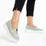 Всекидневни дамски обувки  зелени  от еко кожа  Lala