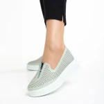 Всекидневни дамски обувки  зелени  от еко кожа  Lala