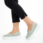 Всекидневни дамски обувки  зелени  от еко кожа  Lala