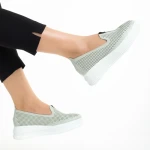 Всекидневни дамски обувки  зелени  от еко кожа  Lala