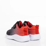 Детски спортни обувки  черни  с червено  от текстилен материал  Vear