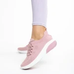 Дамски спортни обувки  розови  от текстилен материал  Latifa