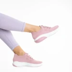 Дамски спортни обувки  розови  от текстилен материал  Latifa