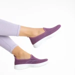 Дамски спортни обувки  лилави от текстилен материал  Laneta