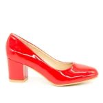 Обувки с дебел ток QZL198C Червено (C34) Mei